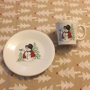 Fiesta 9” Snowman Luncheon Plate & …